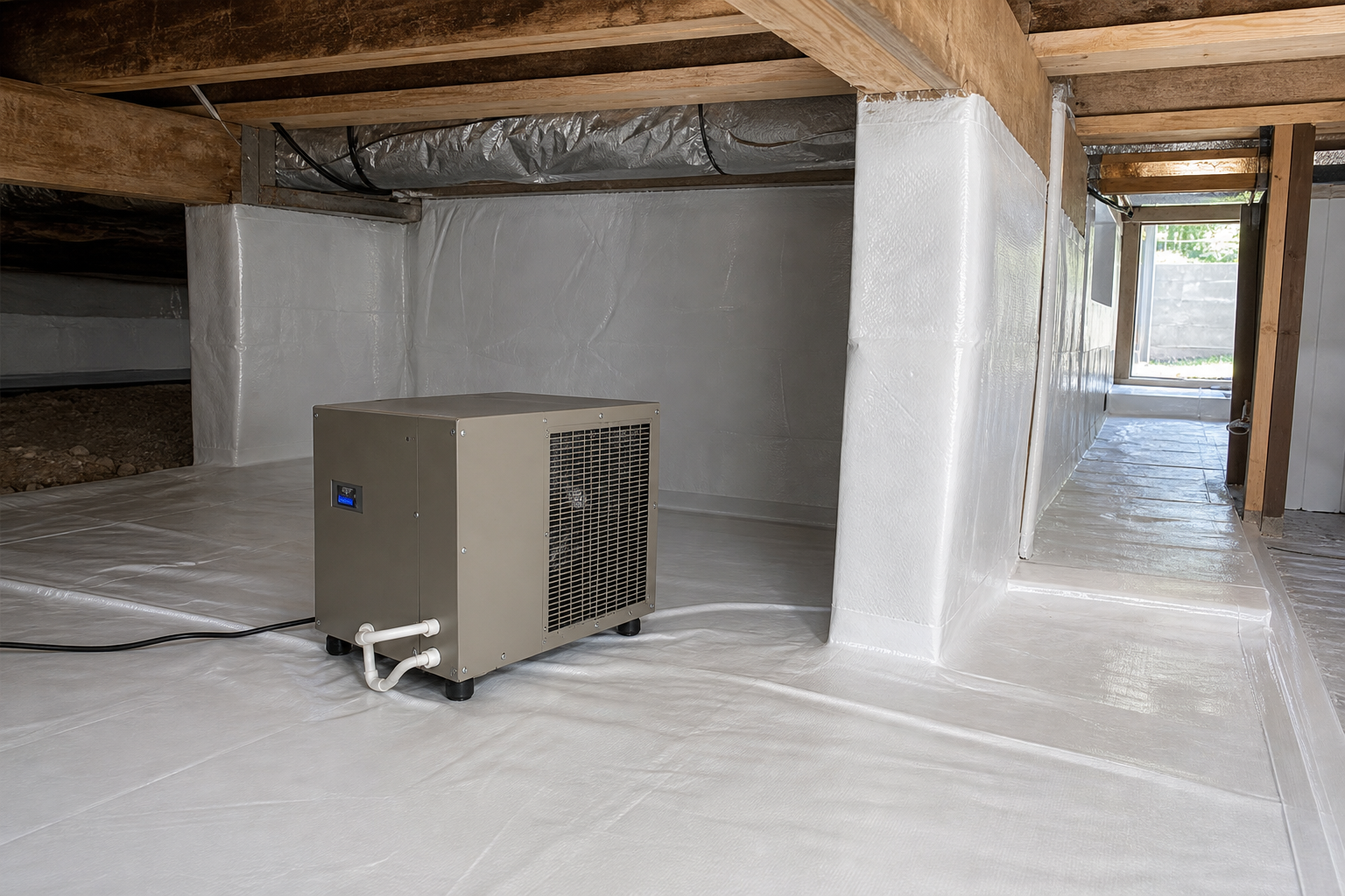 Illustrative Louisville crawl space dehumidifier for humidity-control planning