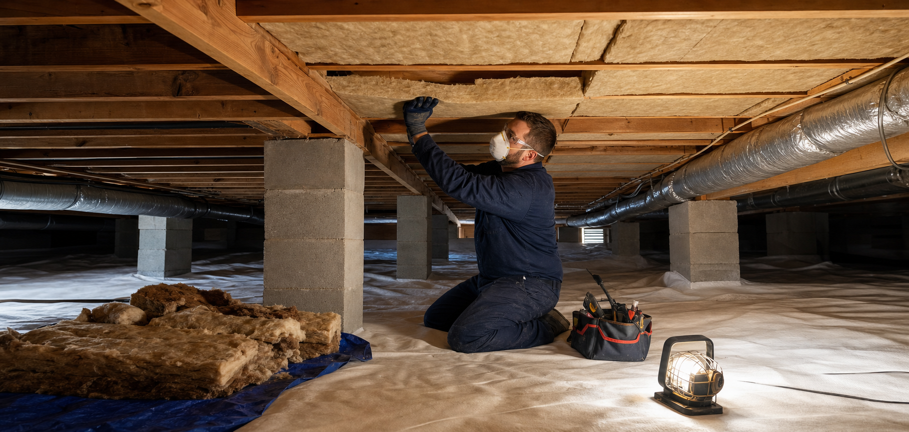 Illustrative Louisville crawl space insulation replacement